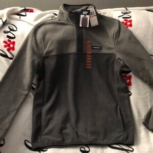 Lands' End Gray Fleece Pullover